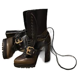 Botas Burberry Westmarsh de cuero kaki