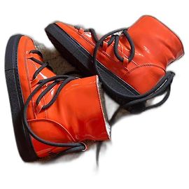 Inuikii Stiefel Orange Lackleder