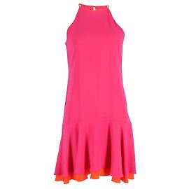 Abito a strati Kera con scollo all'americana Diane Von Furstenberg in triacetato rosa