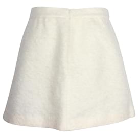 Roter Valentino Bouclé-Minirock aus Ecru-Mohair - Red Valentino