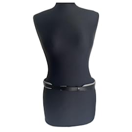 Cintura Dior Homme in pelle nera e tessuto grigio