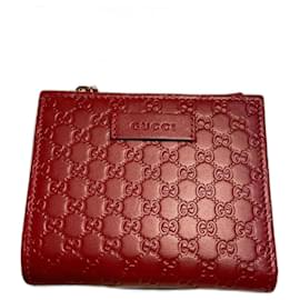 Gucci Leder Geldbörse Rot G Logo