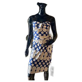 Abito Diane Von Furstenberg in seta e nylon blu beige