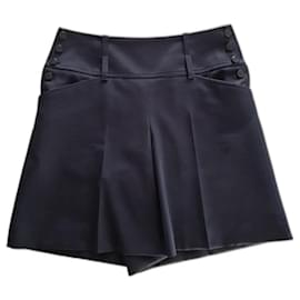 Falda culotte Hermès de lana azul