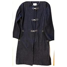 Cappotto Isabel Marant Etoile Stile Montgomery Lana Blu Navy