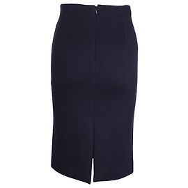 Falda lápiz Moschino hasta la rodilla en lana azul marino