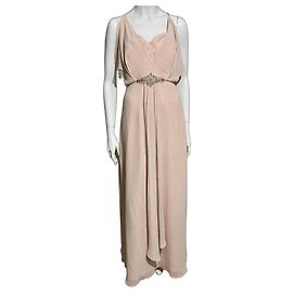 Jenny Packham blassrosa Chiffon-Ballkleid