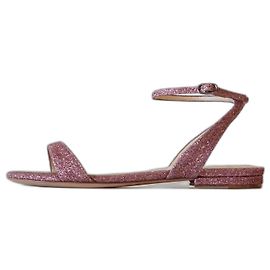 Sandali bassi Alexandre Birman in pelle rosa glitterati
