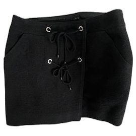 Chanel Minirock aus Baumwoll-Tweed Schwarz