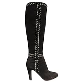 botas Prada de gamuza marrón oscuro talla 39