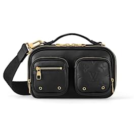 Borsa a tracolla Louis Vuitton Utility pelle monogramma nera