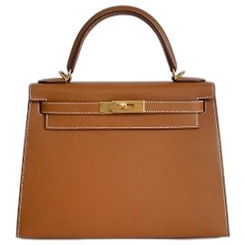 Hermès Kelly 28 Hardware dorato Epsom Gold