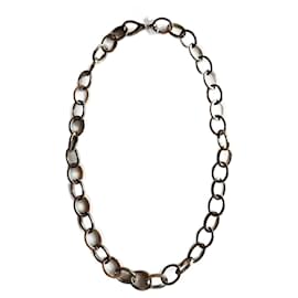Max Mara Collana Lunga a Catena Oro in Metallo