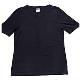Chanel Uniform T-Shirt aus Baumwolle marineblau