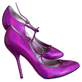 Gucci Absatzschuhe Fuchsia Leder