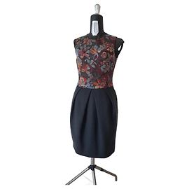 Vestido Etro de seda floral madera