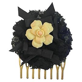 Leggiadro pettine per capelli DOLCE & GABBANA metallo dorato  e fiore