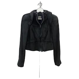 Fendi Kurzjacke aus Wildleder Schwarz