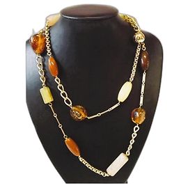 Collana DOLCE & GABBANA con pietre dure colorate ambra & GABBANA con pietre dure colorate (colore prevalente ambra) modello DJ0794