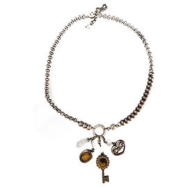 Collana vintage DOLCE & GABBANA in acciaio brunito con cammeo