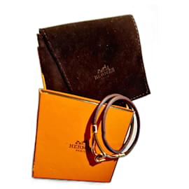 Hermès Jumbo Lined Leather Bracelet Chestnut