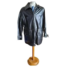 Gianfranco Ferré Lederjacke Schwarz Herren XL