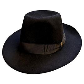 Berretto Borsalino Alessandria Nero in Pelo di Coniglio
