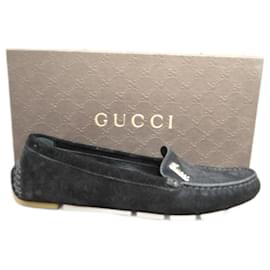 Mocassini Gucci Neri in Pelle Scamosciata 36,5 FR
