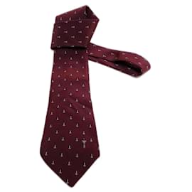 MANOLO BORROMEO Silk Tie Burnt Brown - Autre Marque