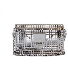 Bolso de mano Jimmy Choo Locket en metal plateado