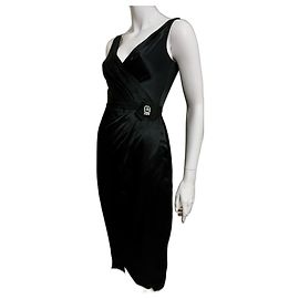 Vestido uniforme preto de seda por Temperley London