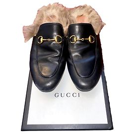 Mule Gucci Princeton in pelle nera