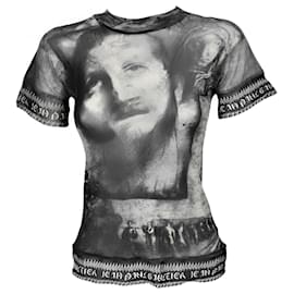 Jean Paul Gaultier Top de malla gris Colección Frida Kahlo