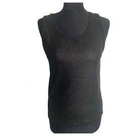 Top sin mangas negro brillante Dolce & Gabbana