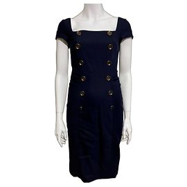 Diane Von Furstenberg DvF Marlze Marinekleid im Militärstil