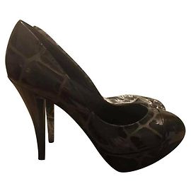 Bellissime decolleté nere tacco 12 ALBERTO GUARDIANI nuove n. 37.5