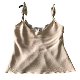 Armani Beige Geflochtenes Top aus Polyester
