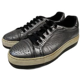 Zapatillas Diesel de cuero metalizado