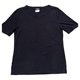 Chanel Uniform T-Shirt aus Baumwolle marineblau