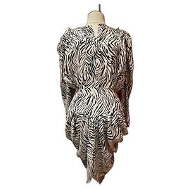 Abito Isabel Marant Margaretia in seta nero bianco
