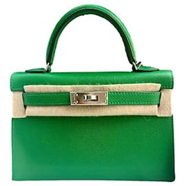 Mini Kelly Chèvre Bambù Palladio - Hermès