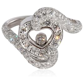 Chopard Happy Diamant-Herzring in 18K Weißgold 0.86 ctw