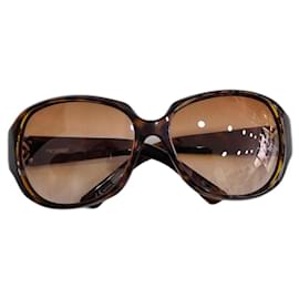 Occhiali da sole oversize Boucheron marroni in plastica