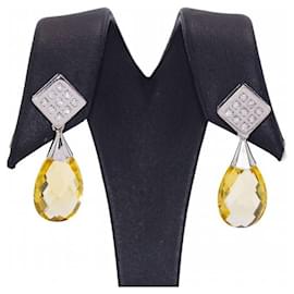 BRIOLE Ohrringe mit Citrin und Diamanten. - Autre Marque