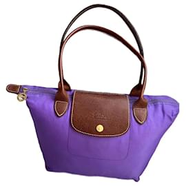 Longchamp Handtasche Dunkelviolett Polyester