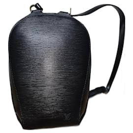 louis vuitton black epi mabillon backpack Leather Epi My True Luxe 1999Dimensions Black Epi Mabillon Backpack