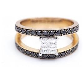 Autre Marque Anello in oro e diamanti Montatura invisibile.