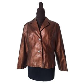 Gianni Versace VERSACE Classic V2 chaqueta chiodo de cuero para mujer