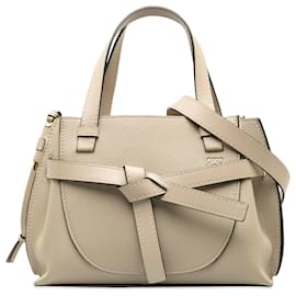 Borsa a tracolla Loewe Mini Gate grigia con manico superiore