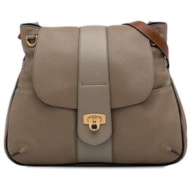 Borsa a tracolla Lexa in pelle marrone Chloe - Chloé